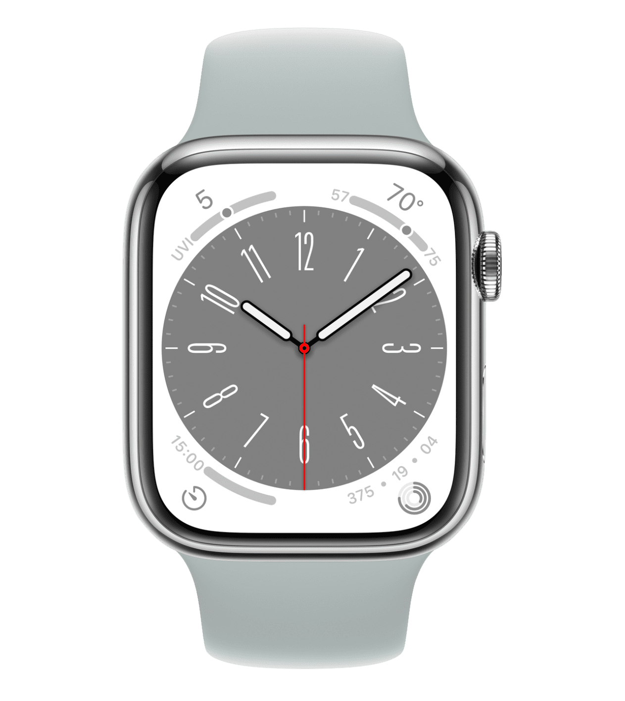 Часы Apple Watch Series 8 Silver Stainless Steel Case with Sport Band