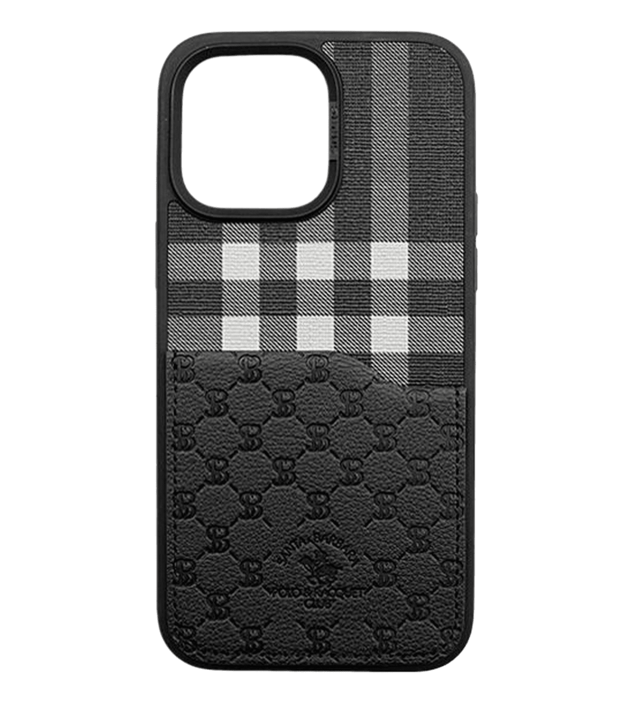 Чехол Santa Barbara Polo & Racquet Club Plaid Series/Wallet For iPhone 14 Pro (Black)