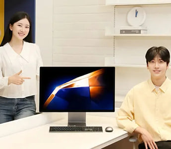 Samsung представила свой собственный вариант моноблочного компьютера, похожего на iMac, включая клавиатуру и мышь в комплекте