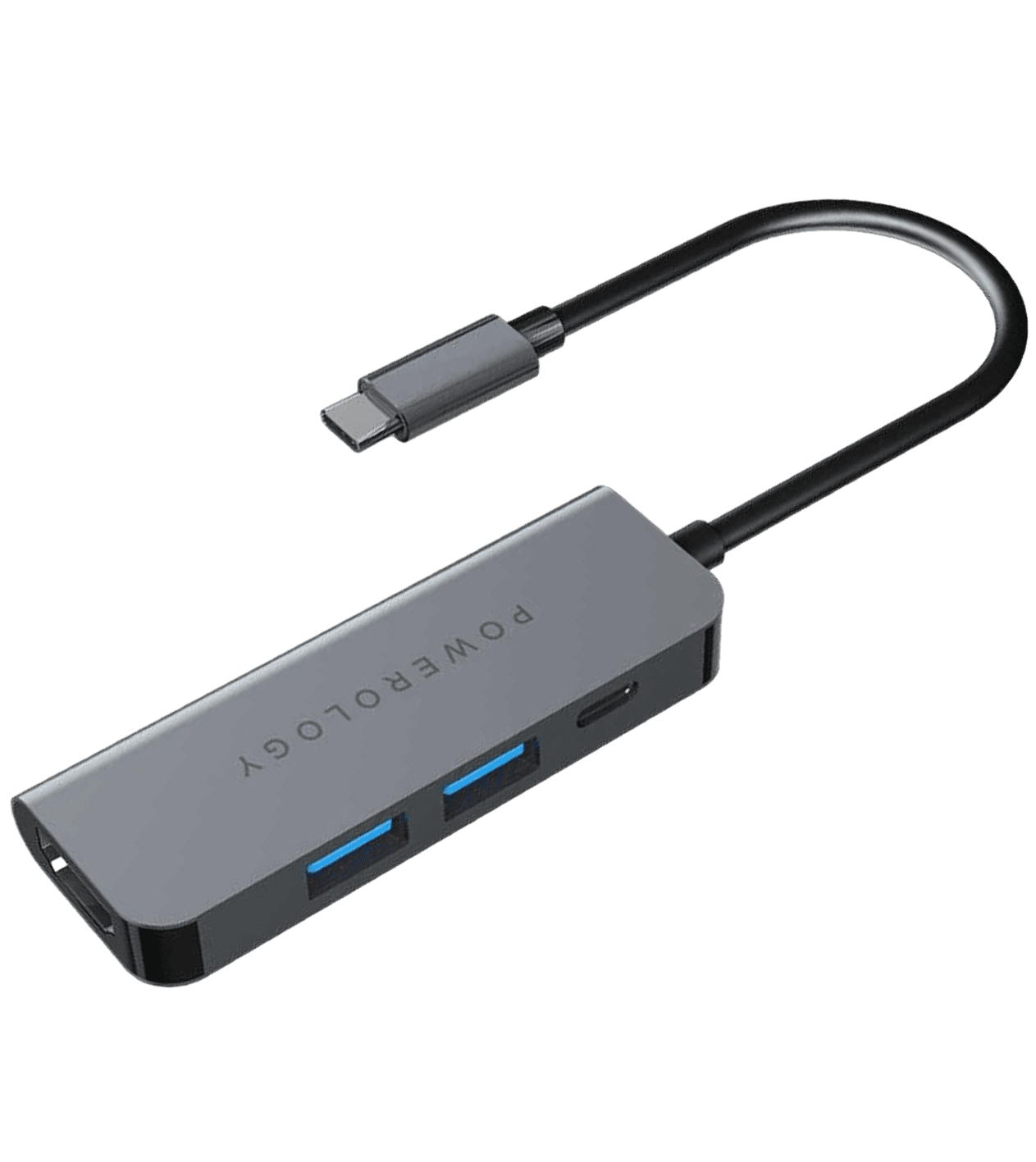 Хаб Powerology 4 in 1 USB-C HUB with  HDMI & USB 3.0