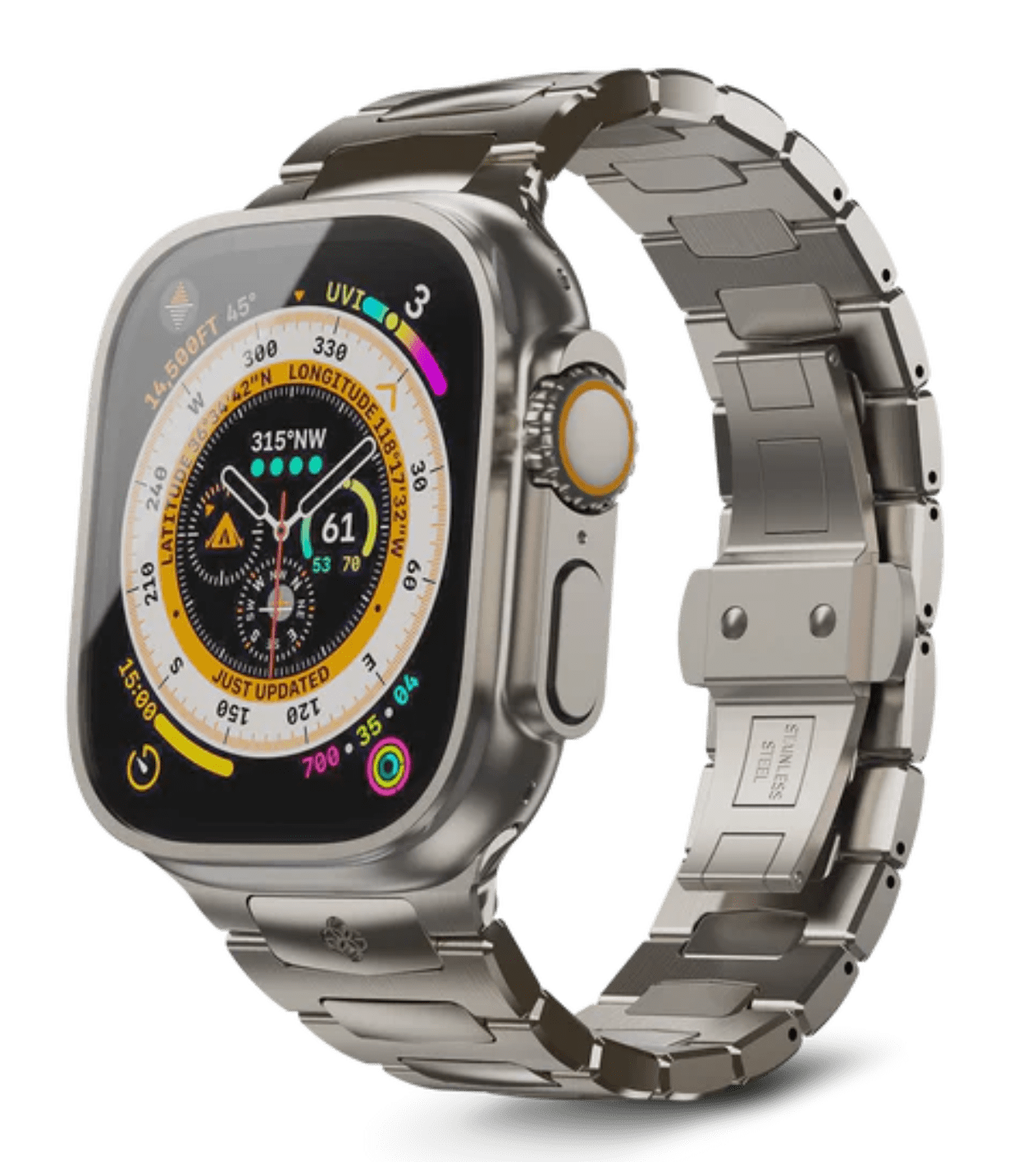 Ремешок Golden Concept Apple Watch Strap / ROYAL Titanium Grey