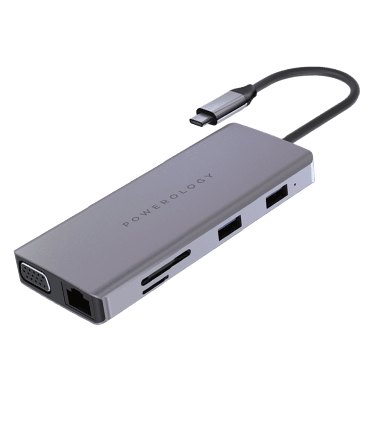 Хаб Powerology 11 in 1 USB-C HUB Ethernet HDMI VGA
