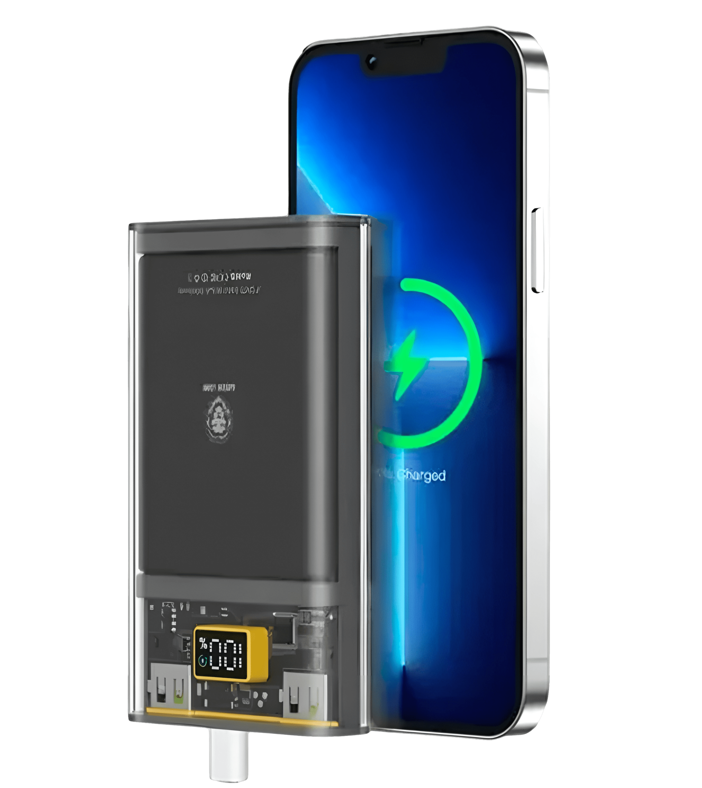 Внешний аккумулятор Green Lion Super Fast Transparent Power Bank 20000mAh