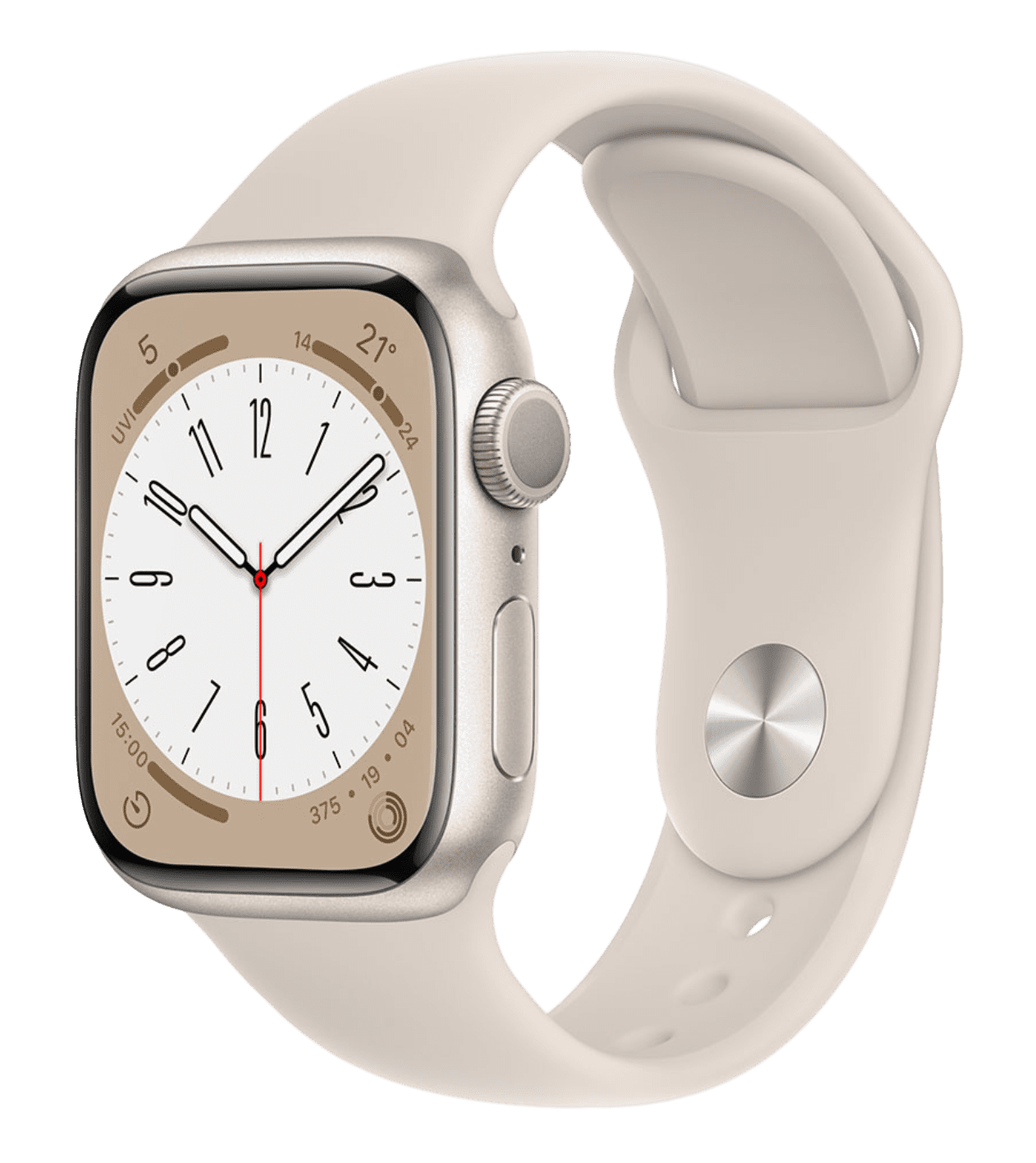 P/Y Apple Watch Series 8 Starlight Alyuminiy korpusi, Starlight Sport Band 41 MM