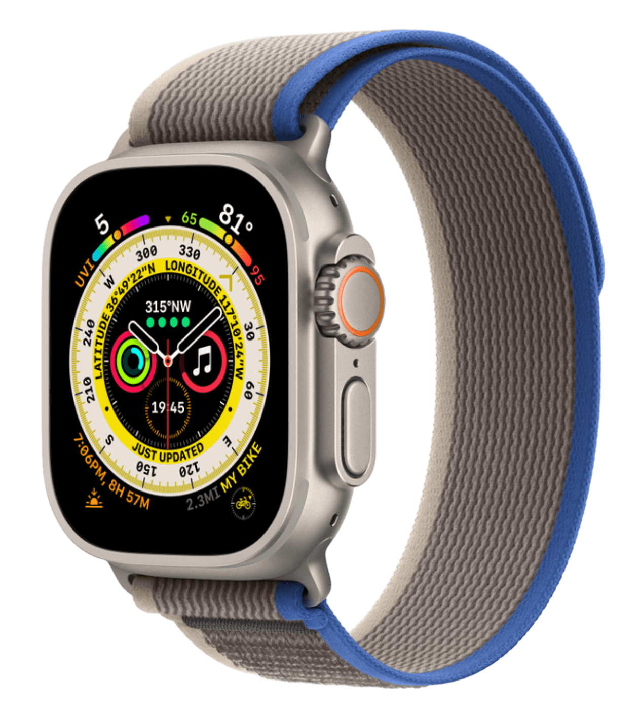 Ремешок Apple Watch Band 49 MM Trail Loop Gray/Blue