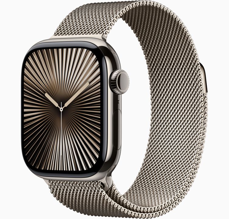 Часы Apple Watch Series 10 Stainless Steel Case with Titanium Milanese Loop