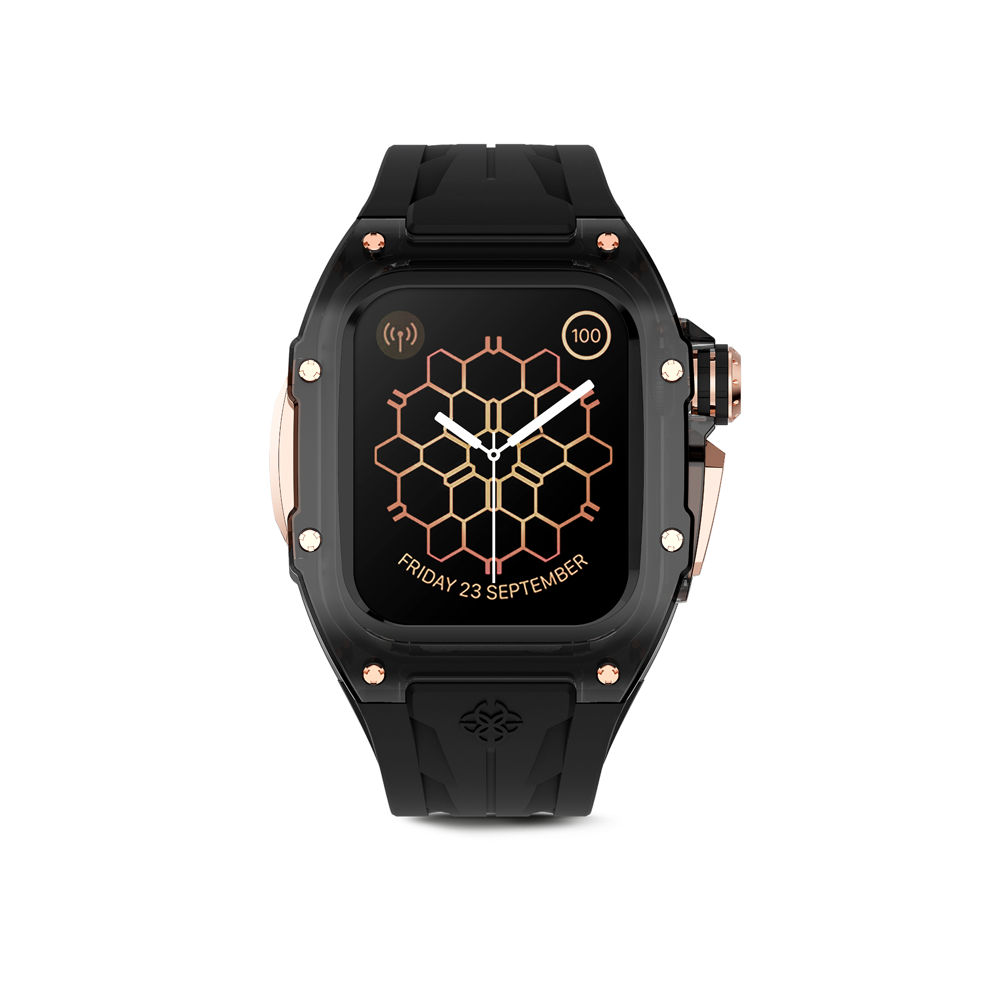 Корпус Golden Concept Apple Watch Case / Racing Sport  - SMOKEY BLACK ROSE GOLD 45 MM