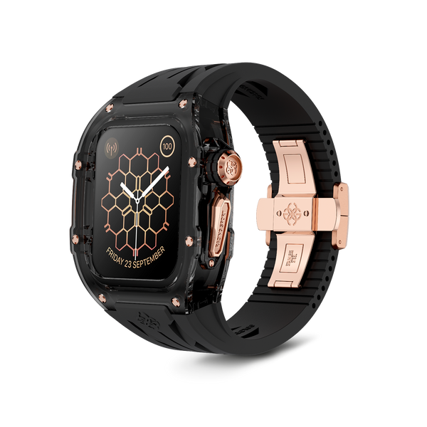 Корпус Golden Concept Apple Watch Case / Racing Sport  - SMOKEY BLACK ROSE GOLD 45 MM