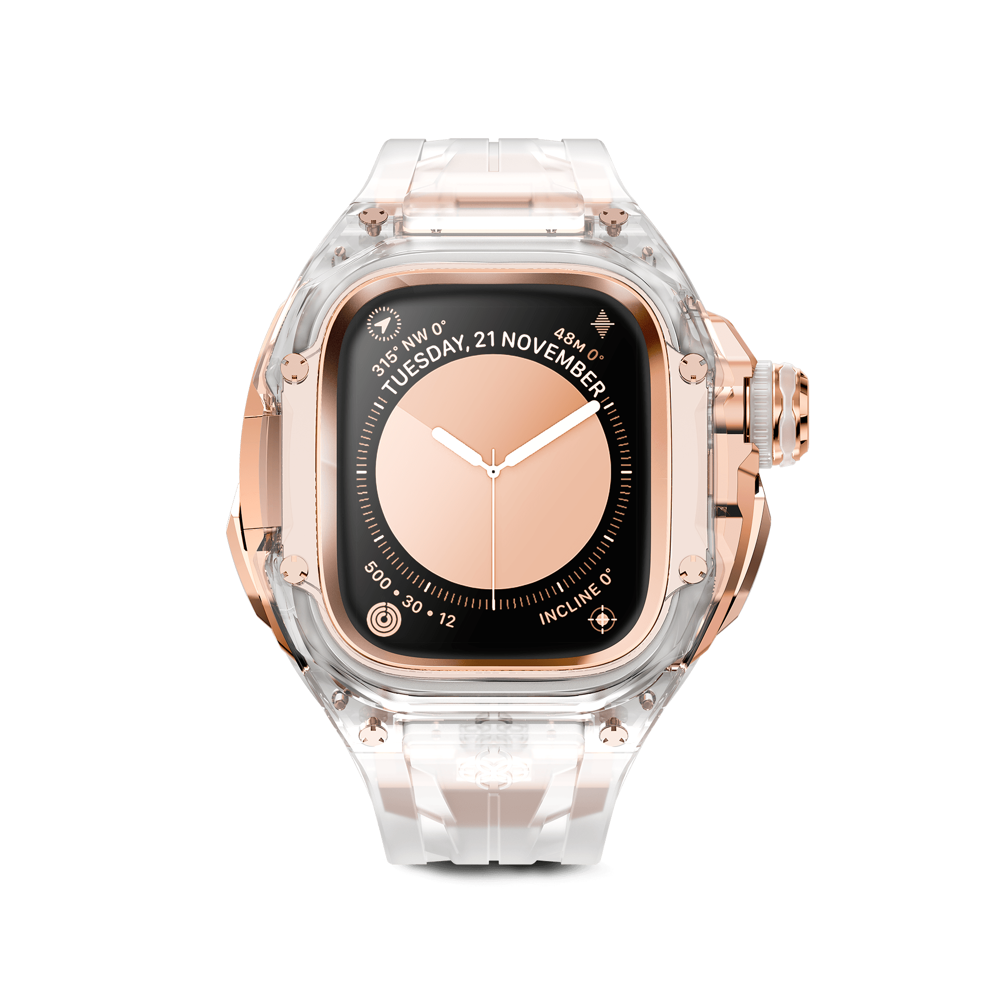 Корпус Golden Concept Apple Watch Case / Racing Sport  - CRYSTAL ROSE 49 MM