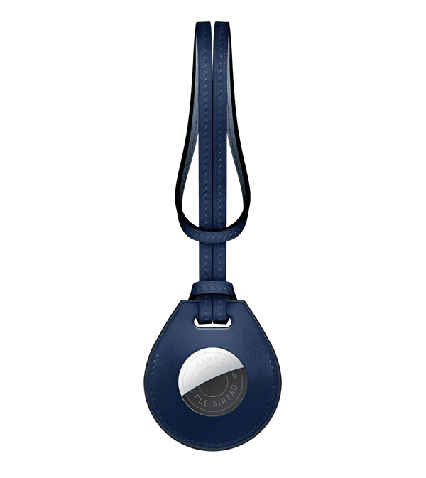 Чехол WIWU Calfskin Bag Charm For AirTag Blue