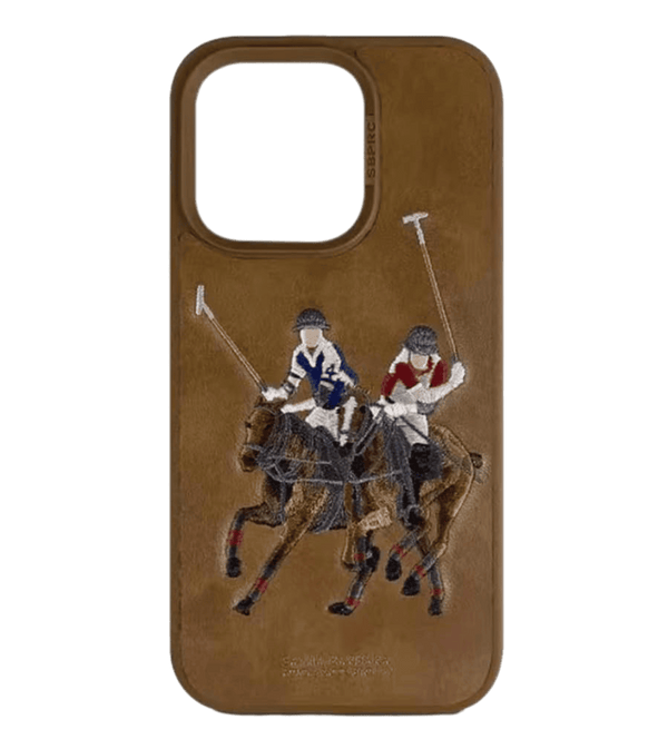 Чехол Santa Barbara Polo & Racquet Club Jocket Series For iPhone 14 Pro (Brown)